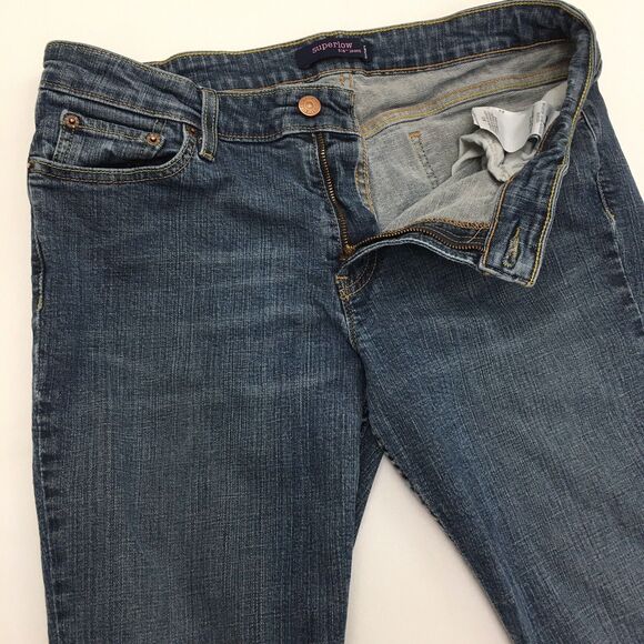 LEVIS 518 Jeans Women 13M (32x32) Super Low Boot Cut Stretch Denim Blue - Picture 3 of 12